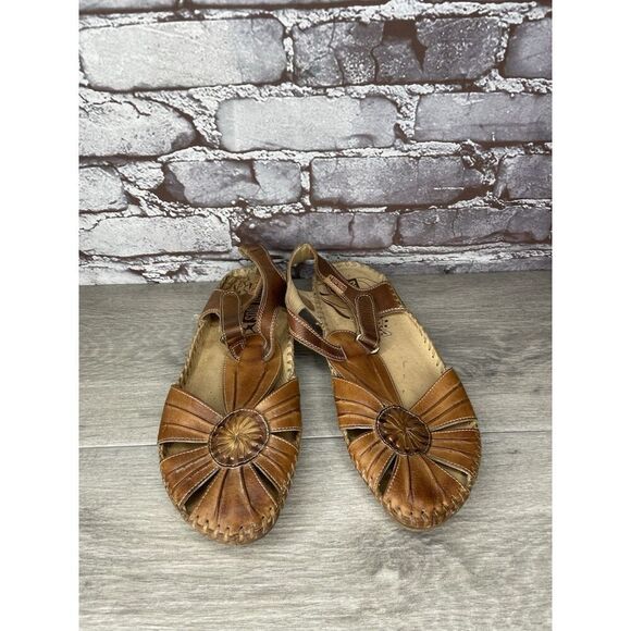 Pikolinos Puerto Vallarta Brandy Brown Closed Toe Sandals Women Sz 40EU/9.5M US - Picture 12 of 16